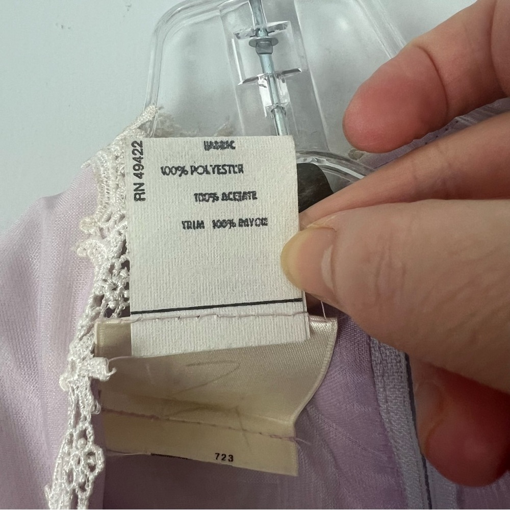 Gunne Sax Lilac 70s Dress Lace Ruffles - Picture 10 of 14